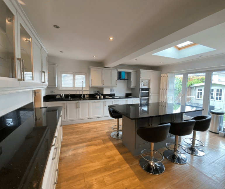 Cabinet colour - Black and white kitchen renovation